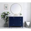Elegant Decor 42 Inch Single Bathroom Vanity In Blue With Backsplash, 2PK VF18042BL-BS